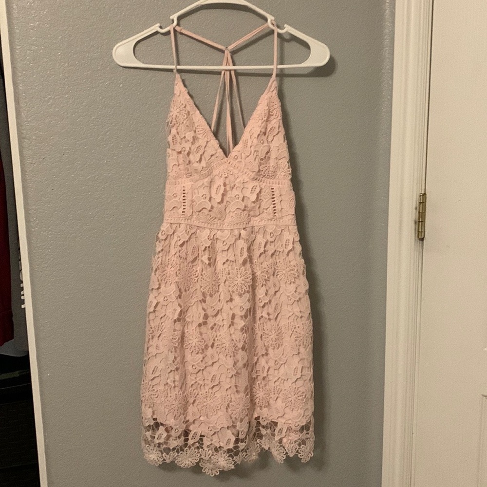 Pink lace hollister dress